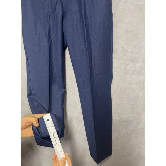 Banana Republic Pants Men 33X29 Blue Italy Barberis Canonico Super 110 Wool Luxe - Picture 6 of 12